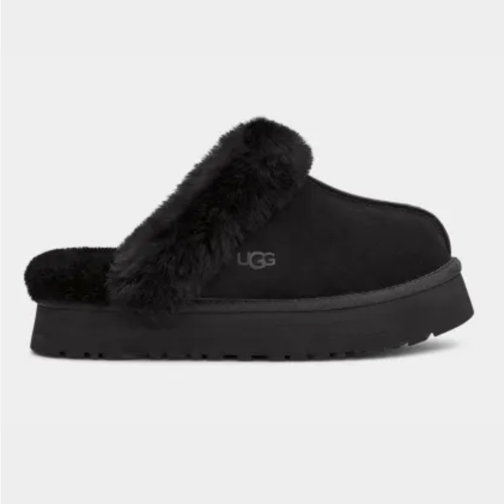 Ugh Disquette Slipper | Black | size 8